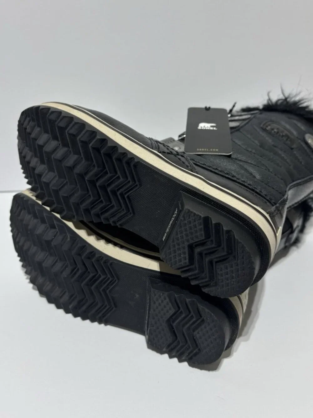 Sorel Youth Tofino II Black Waterproof Winter Boots, Girls’ Size 1 M